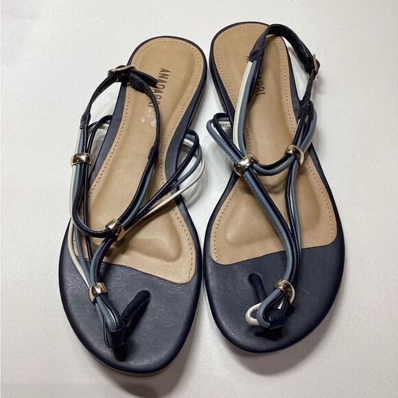 Anacapri Sandals‎ Navy Blue Size EU 39 - Picture 3 of 6